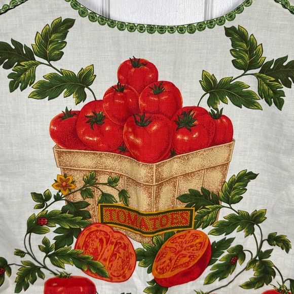 Handmade Hot Tomato Vegetable Garden Lightweight One-of-a-Kind Vest W2206 Sz L - Picture 5 of 5